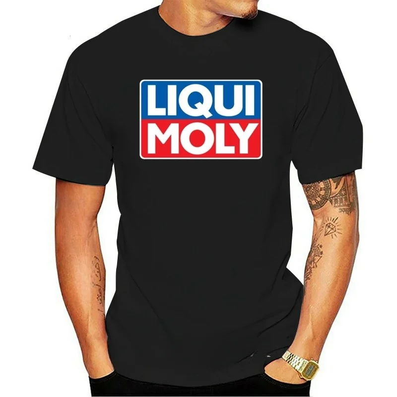 heavyweight Informal Mens Clothes Liqui Moly  Lubricants Oil Logo Print Men Tops Great Cotton Casual Short Sleeve Custom-Made