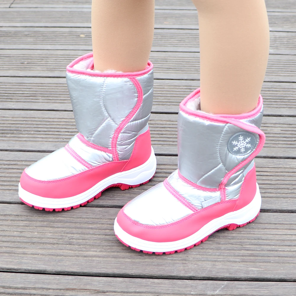 Bota Platform Kid Snow Boot 2023 Winter NewCasual Boy Cotton Shoe Warm Girl Boot Plush Ankle Boot Cotton Boot Kid Boot Girl Shoe