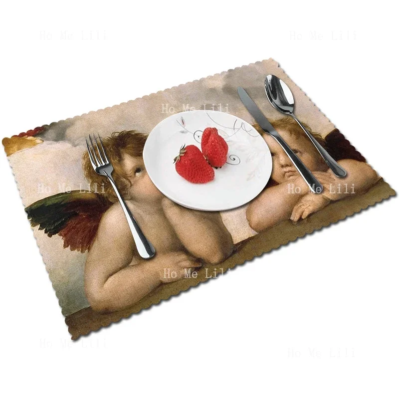 Sistine Our Lady Of Heaven Mission Two Lovely Little Boys Placemats For Dining Table