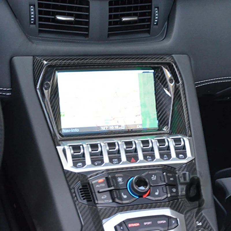 Suitable for Central Control Large Screen Carbon Fiber Decorative Frame for LP700 Car Interior Modification Accessor