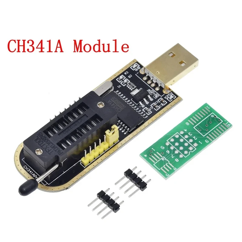 TZT CH341A CH341B 24 25 Series EEPROM Flash BIOS USB Programmer Module SOIC8 SOP8 Test Clip For EEPROM 93CXX / 25CXX / 24CXX