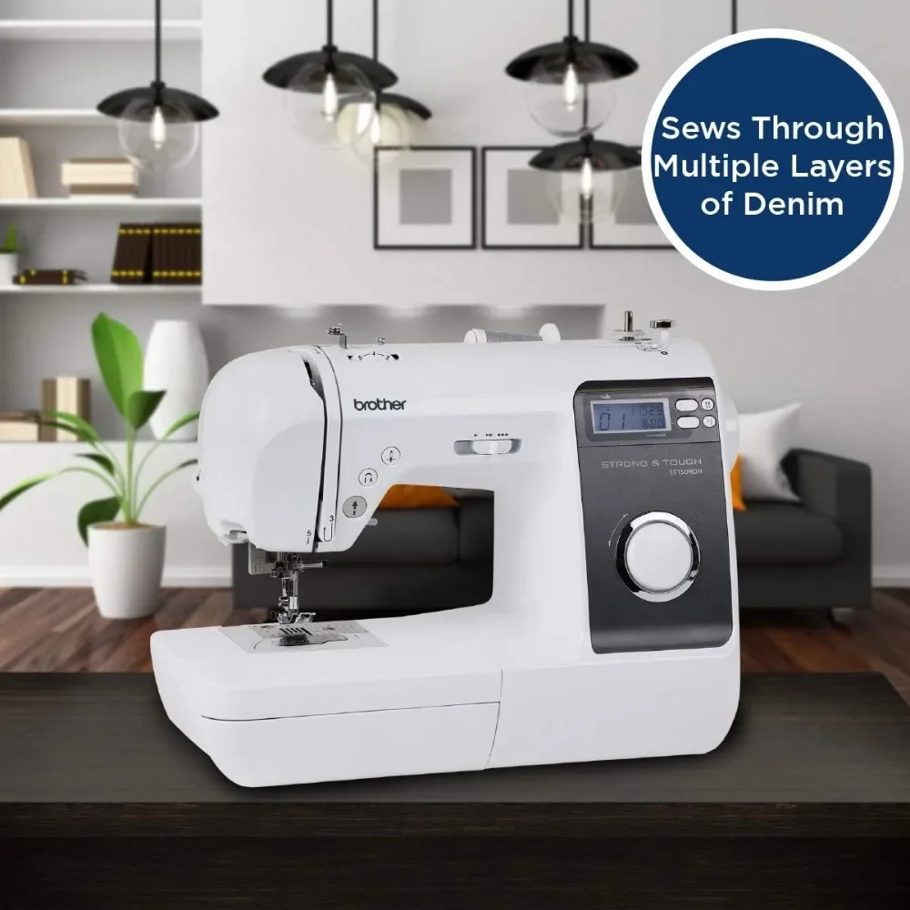 for Sewing Machine, Strong & Tough, 50 Built-in Stitches, LCD Display, 9 Included Feet