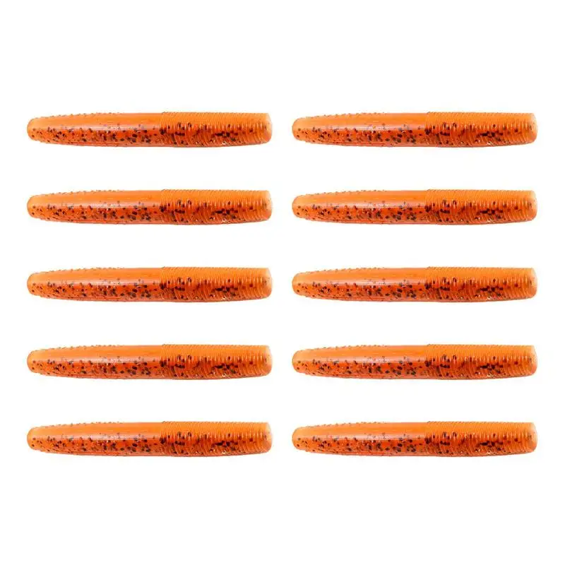 Bass Fishing Lure 10pcs Artificial Worm Fishing Soft Bait Realistic Animated Lure Saltwater Fish Tackle Kit Topwater Fishing