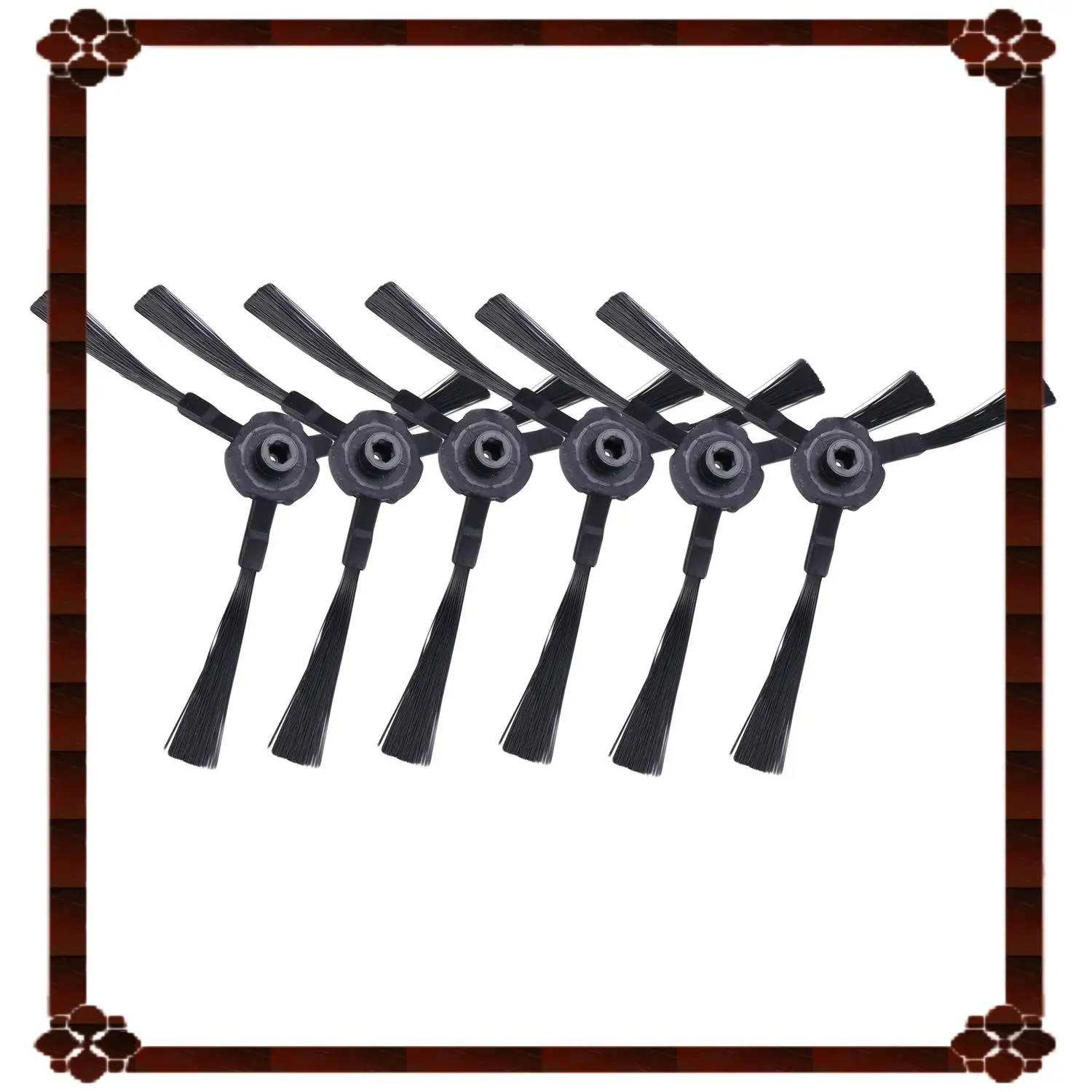 فرشاة جانبية للتسليم لمدة 24 ساعة (3 يمين + 3 يسار) لـ Ilife A4 A6 A4S V3S V3L V3S Pro V5 V50 V5S V5S Pro X5 T4 X430 X432 X620 X623 Cl