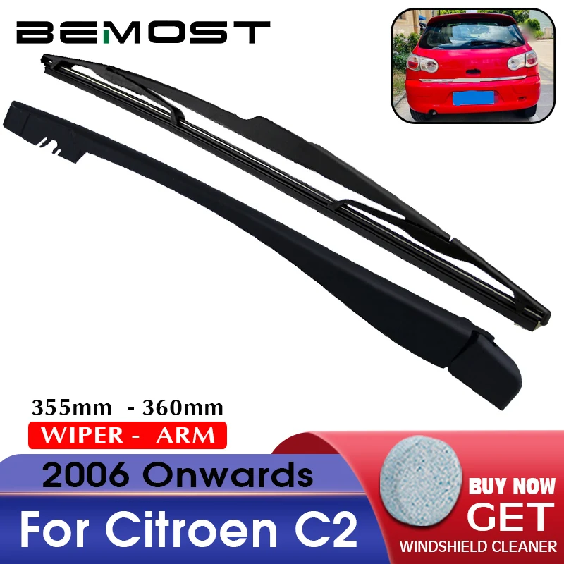 BEMOST Auto Car Rear Windscreen Windshield Wiper Arm Blade Soft Natural Rubber For Citroen C2 Hatchback Year From 2002 To 2018