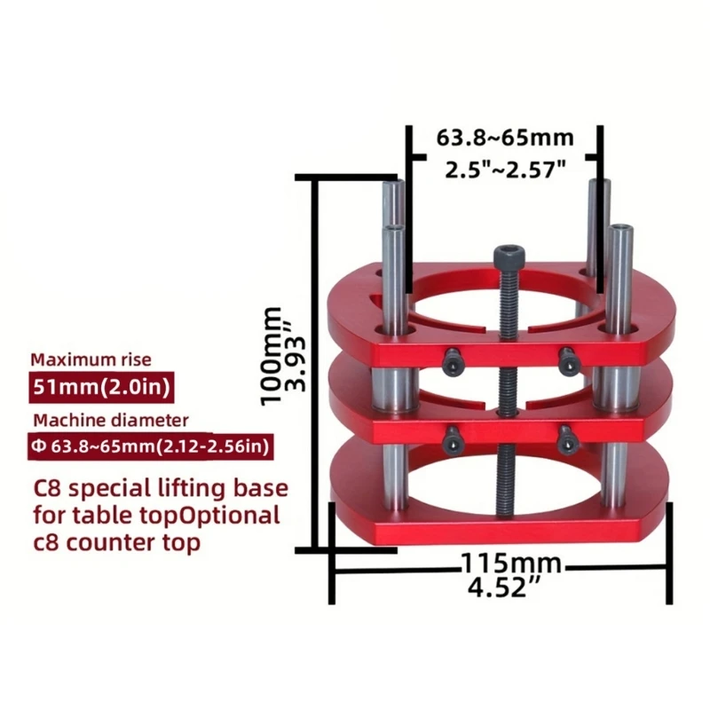 Woodworking Router Lift for 64-66mm Motor Router Table Milling Liftable Dropship