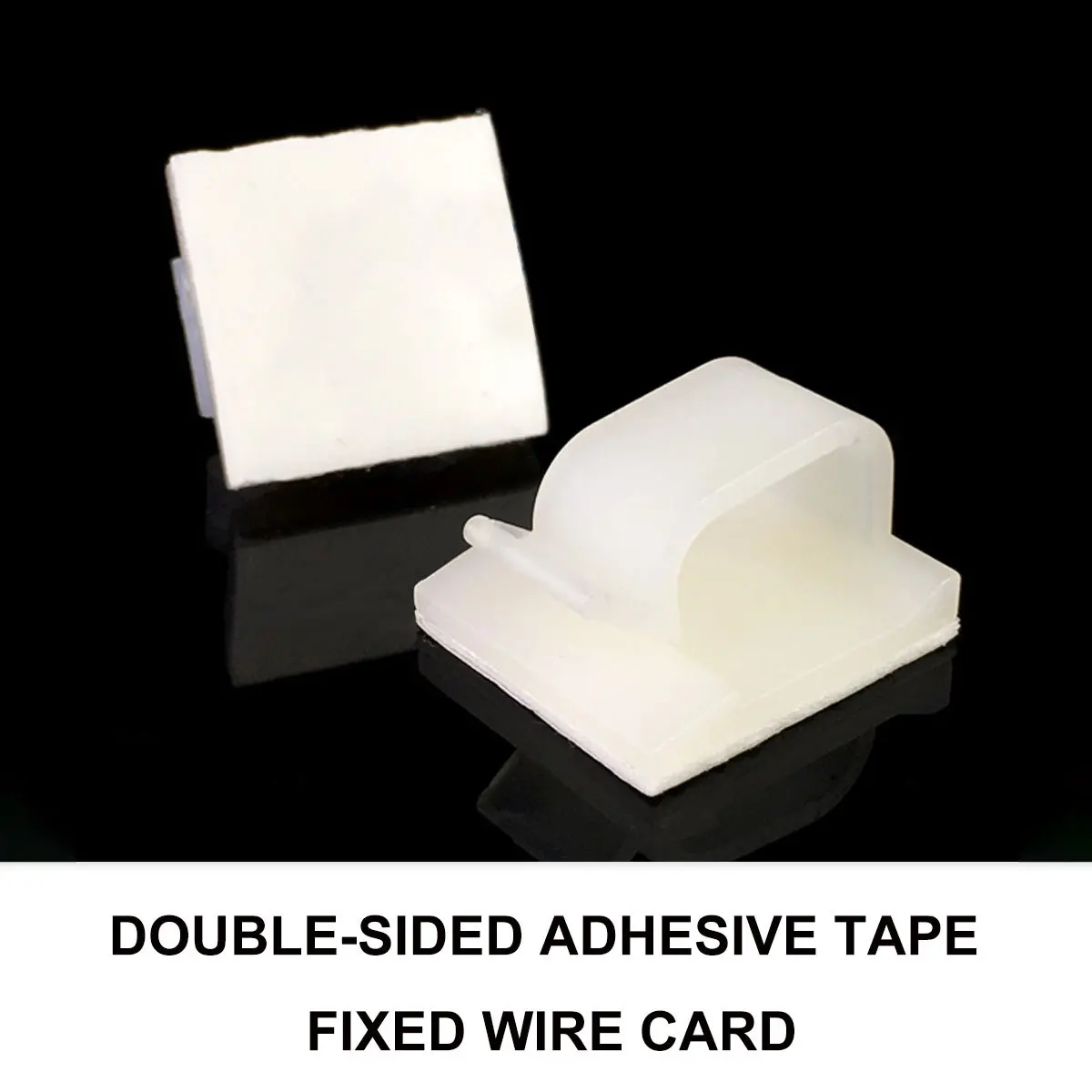 

50Pcs Self Adhesive Cable Ties Holder Wire Clamp Organizer for Desk Computer Black Cable Management Clamps Wire Ties