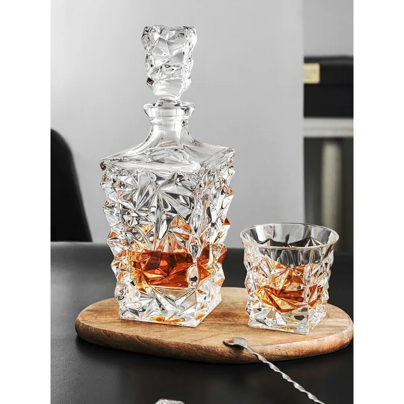 Universe Grocery Store Crystal Glass Wine Set Glacier Whiskey Bottle Wine Glass Premium 1 + 6 Set