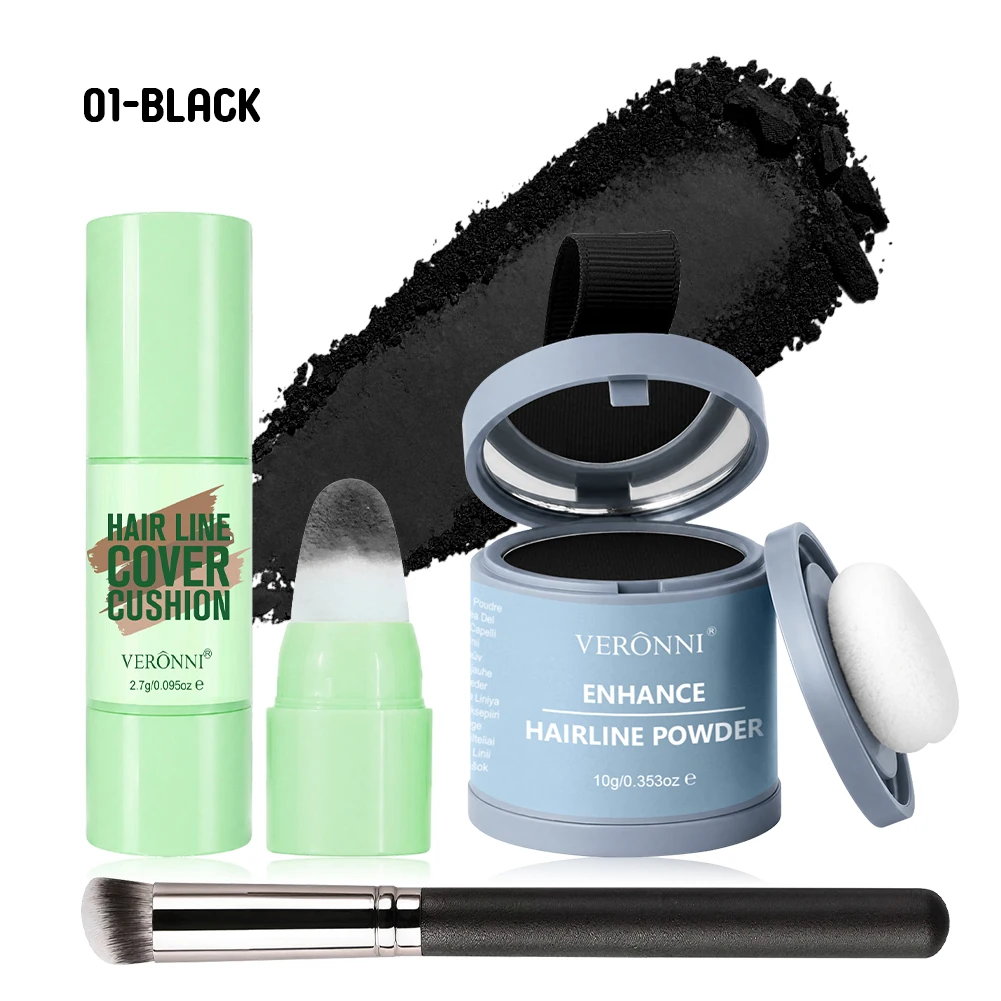 Hairline Powder & Hair Shadow Stick Women Men Makeup Hair Concealer Natural Cover Hair Brush Hairline Shadow Powder Makeup