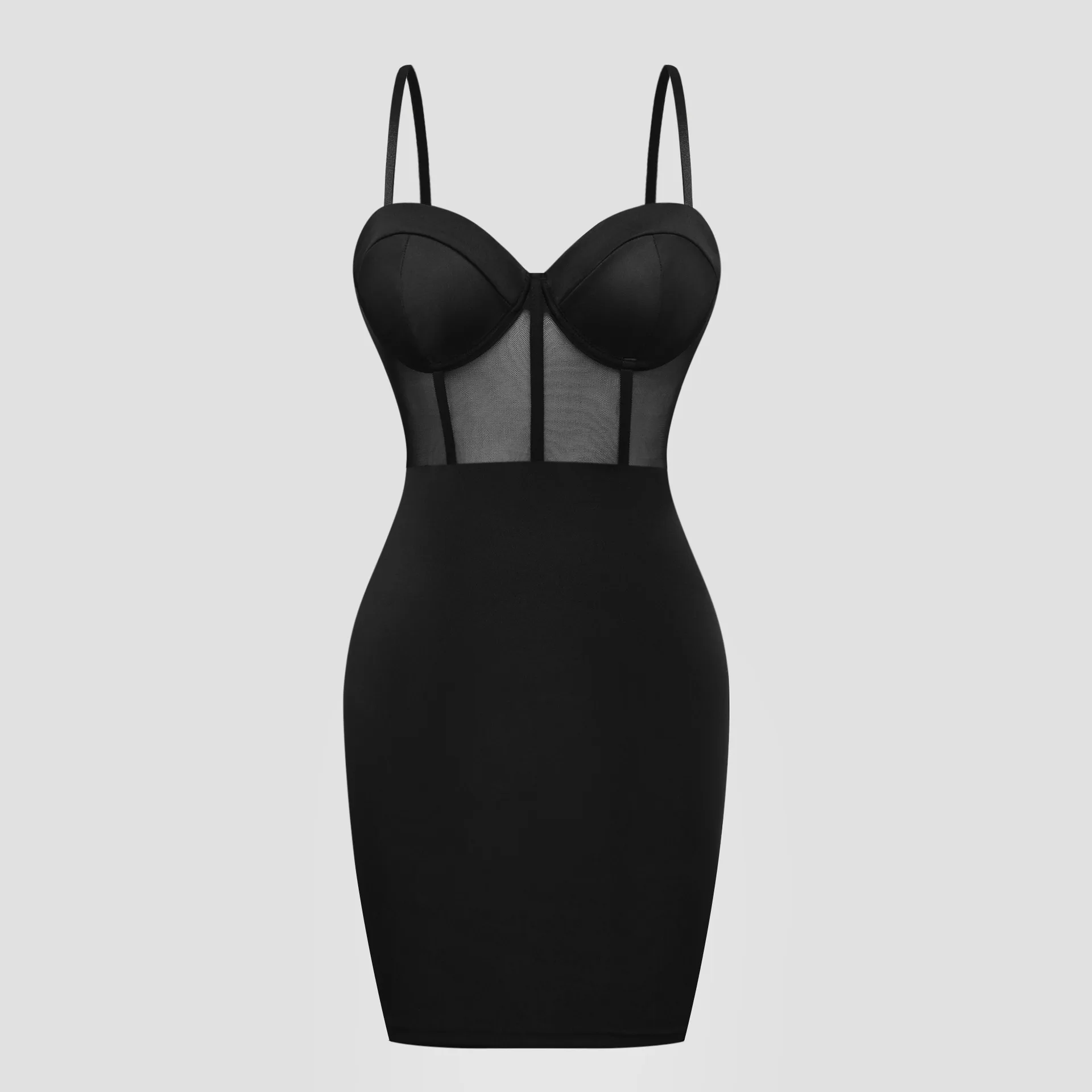 Vestido Sexy Corto sin Tirantes con Diseño de Espina de Pescado para Mujer, Color Puro, Cintura Alta, Tejido de Poliéster, Ve...