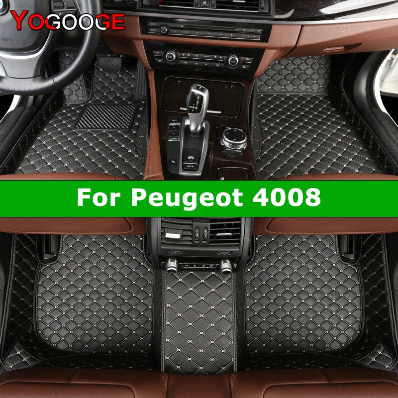 

YOGOOGE Custom Car Floor Mats For Peugeot 4008 2012-2023 Auto Carpets Foot Coche Accessorie