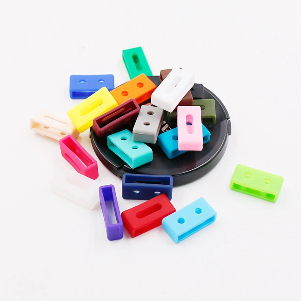 

3 Pcs Silicone Watch Band Loops Strap Rings Durable Soft Wear Resistant Bright Color Fashionable Easy Replacement Gifts Phone