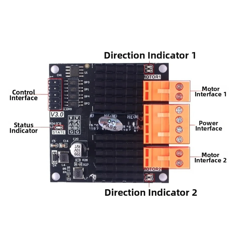 for pwm Regulator Channel Motor Driver Independent Dual Wide Voltage Input Continuous 12. for 8a Output  for pwm
