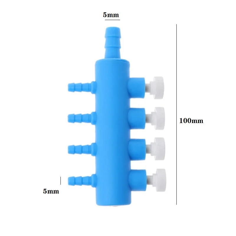 Aquarium Luftpumpe Schlauch Splitter Luftverteiler Einstellbare Tracheal Shunt Einlochmontage Sauerstoff Booster Pumpe Adapter Zubehör – Detail 4