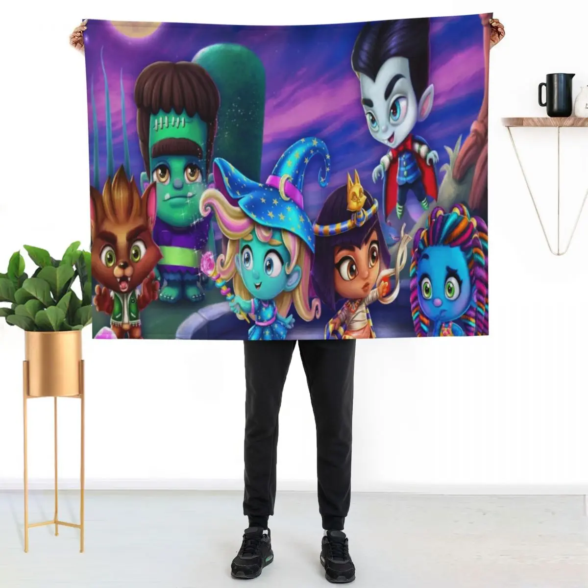 

Super Monsters Throw Blanket Warm Plush Fuzzy Blanket for Living Room