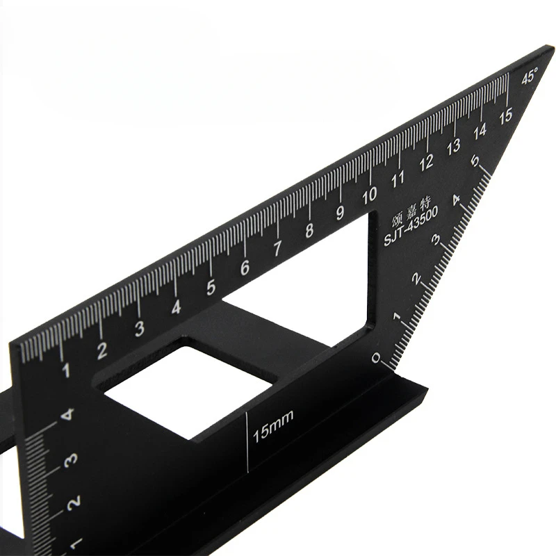 Aluminum Alloy 90 Degree Multifunctional Combination Right Angle Ruler 45 Degree T-shaped Woodworking Stainless Steel Marking