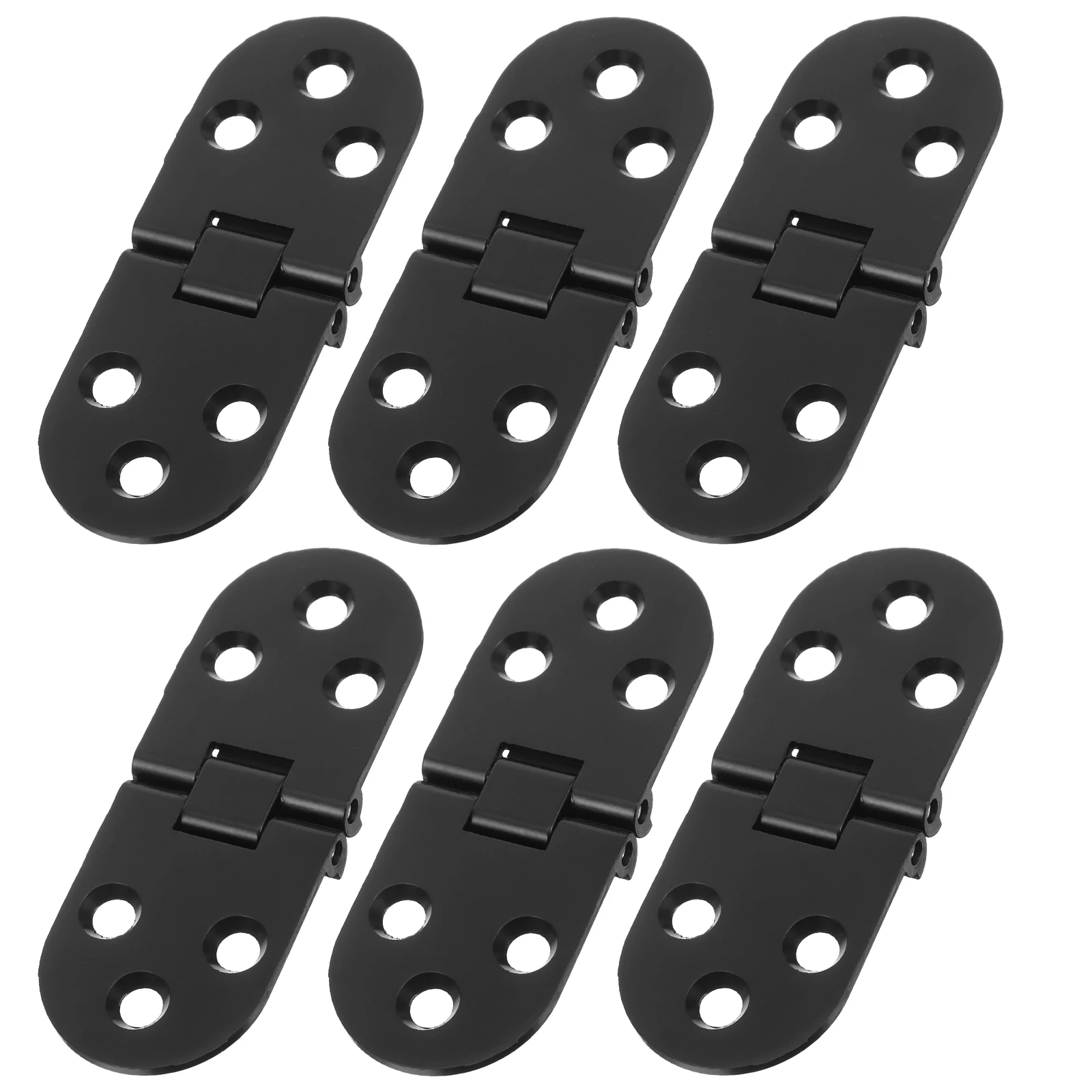 

6pcs Heavy Aluminum Alloy Hinges Folding Table Black Round Edge Hidden Design Furniture Small Door Hinges Hardware