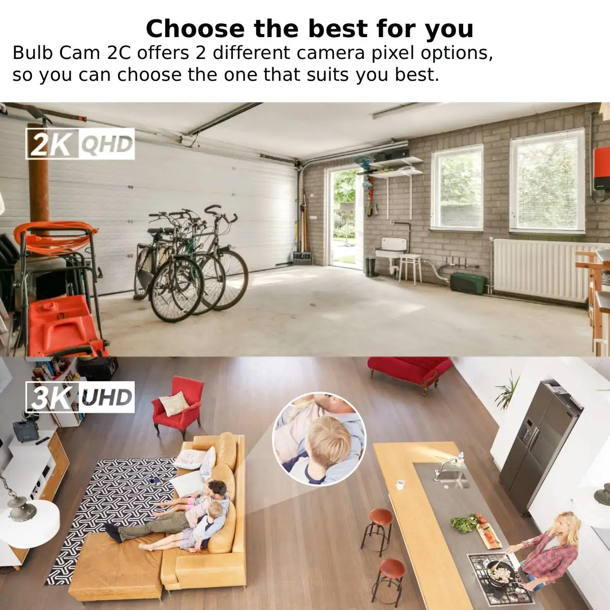 IMOU Bulb Cam 2C 3MP/5MP 2K/3K E27 Surveillance Camera Night Vision Wifi Home Security IP Camera AI Human & Vehicle Detection view 3