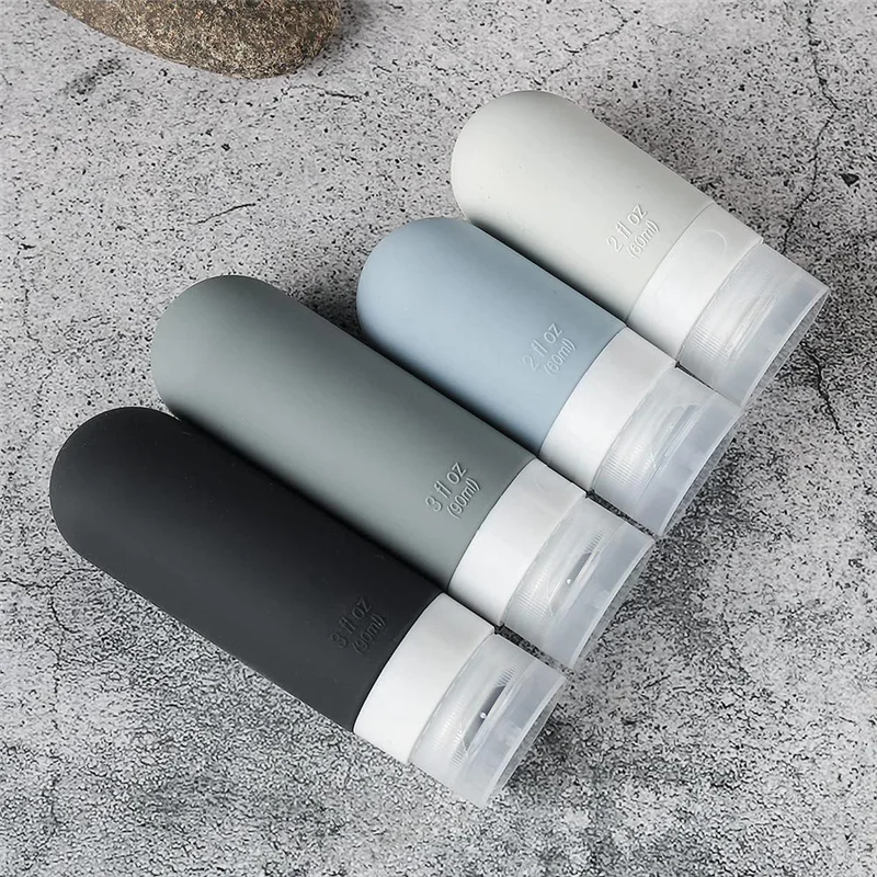 ABAE-Companion de viaje esencial: juego de botellas de silicona a prueba de fugas de 17 piezas para baño, acondicionador y más artículos de tocador
