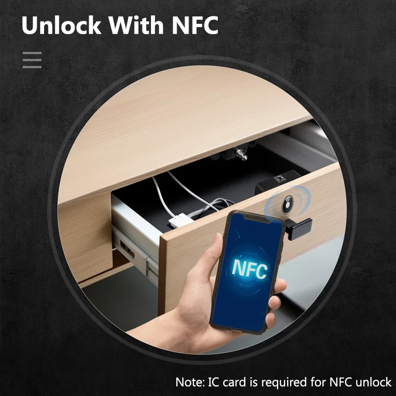 

Tuya App Hole-free Invisible Sensor Induction Cabinet Lock RFID Card Smart Electronic Lock For Furniture Sauna Cupboard Locker
