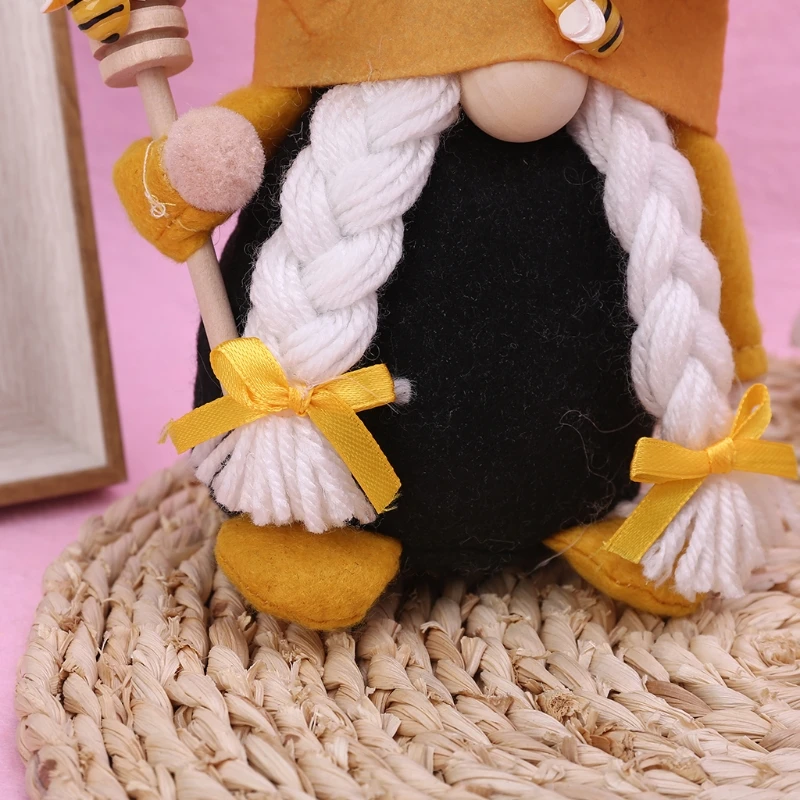 Bumble abelha gnome escandinavo tomte nisse anão sueco elfo casa fazenda cozinha decorações g99c