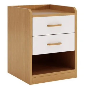Nursing home wooden bedside table senior-friendly furniture bedroom storage senior care apartment