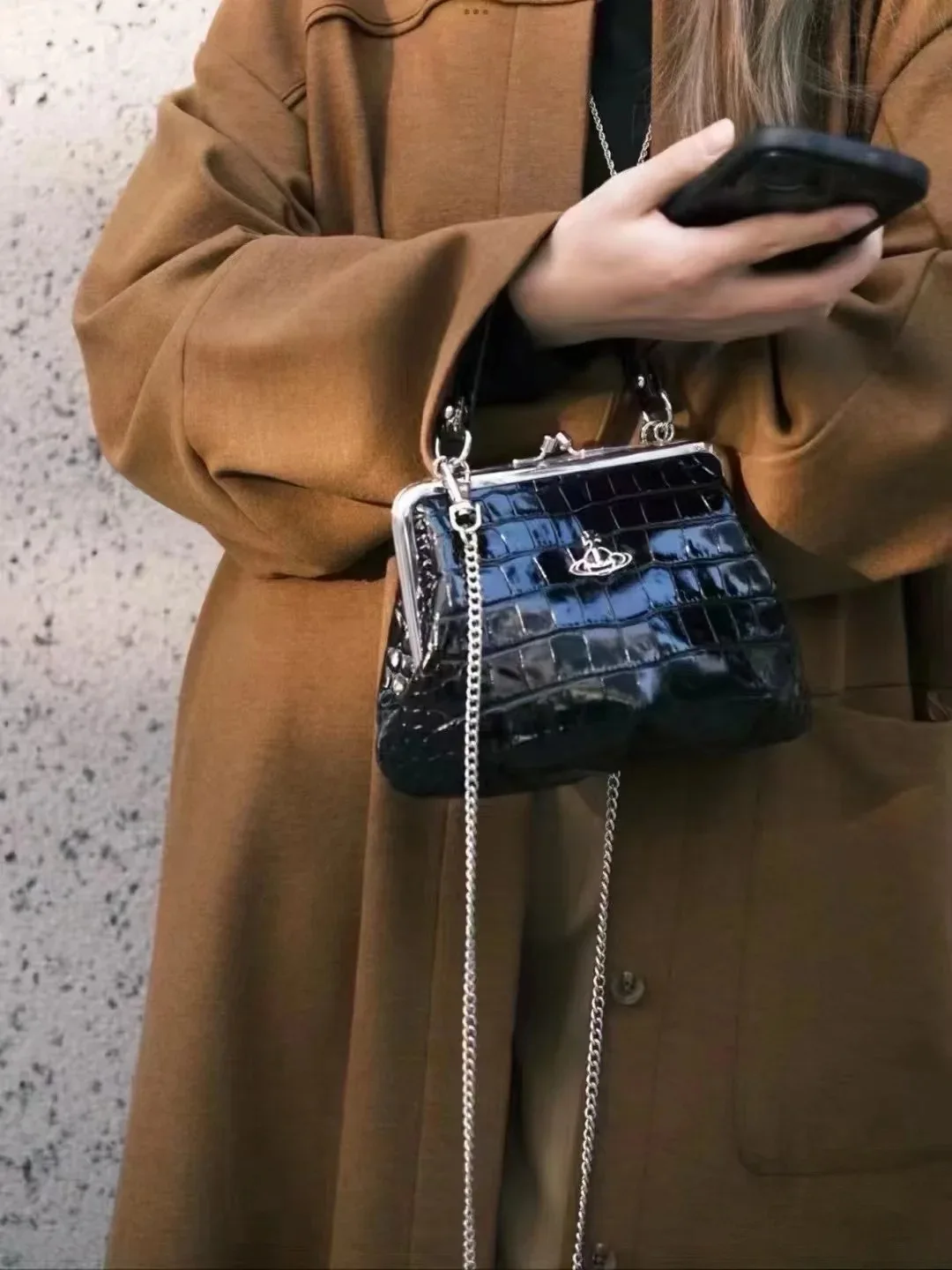 Casual Versatile  Dumpling Bag Women's Shoulder Bag British Style Chain Small Bag Metal Buckle Handbag for Ladies