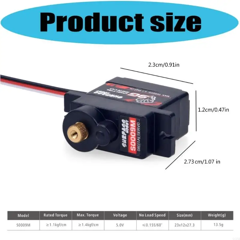 Servomotor pequeño grado industrial con respuesta velocidad servo digital engranaje metal fuerte para uso en y