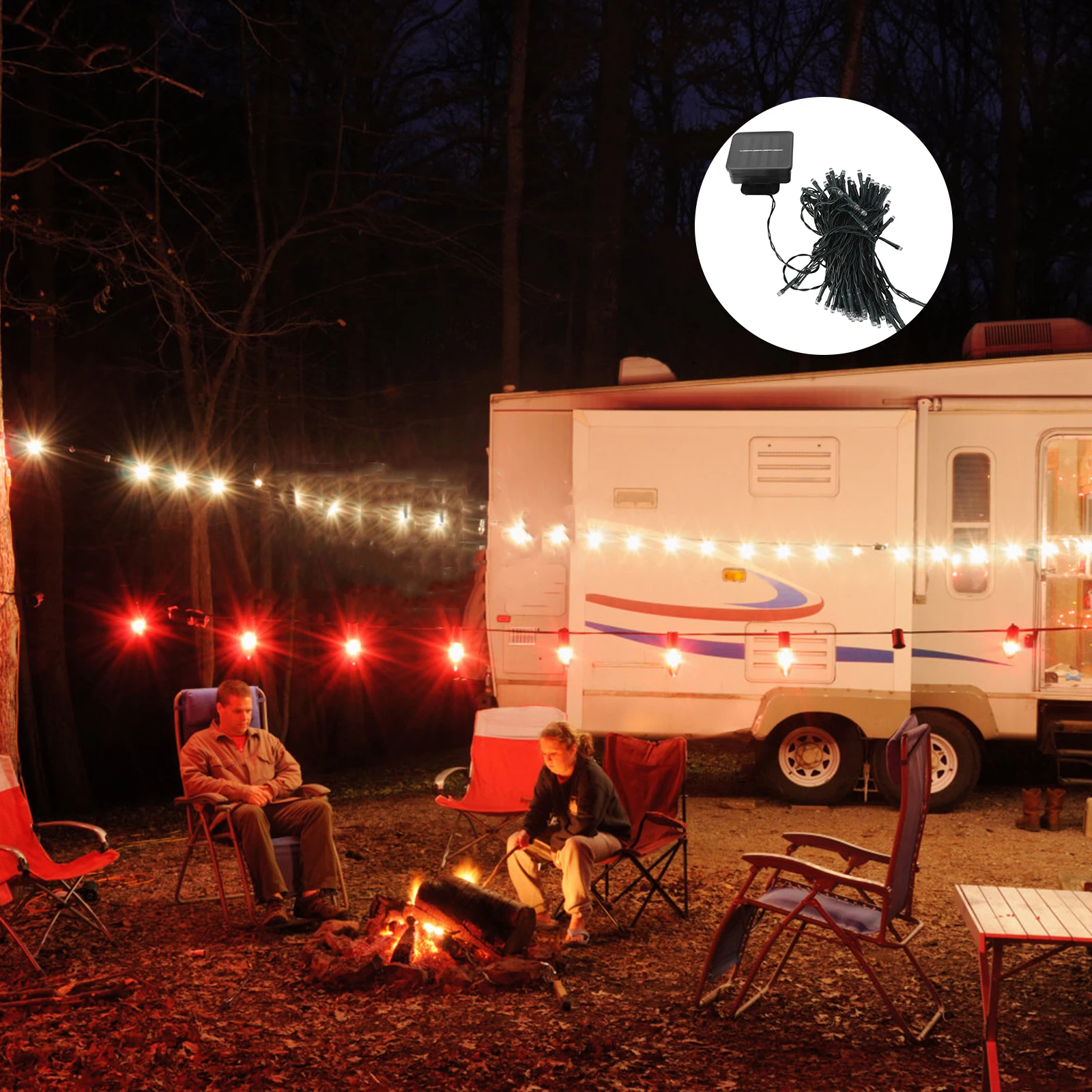 

10M Solar LED String Lights 100 Beads Rechargeable Waterproof for Outdoor Garden Wedding Christmas Decoration Fairy Lights