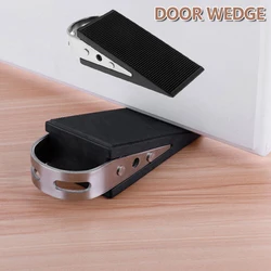 Metal Door Stopper Reusable Shock Absorbent Block Wedge Doorstops Door Handle Stopper Non-Slip Door Anti-collision Stopper