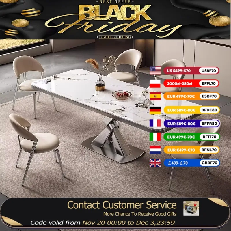 

Individual Nordic Dining Table European Italian Luxury Modern Dining Table Rectangular Design Mesas De Comedor Home Furniture