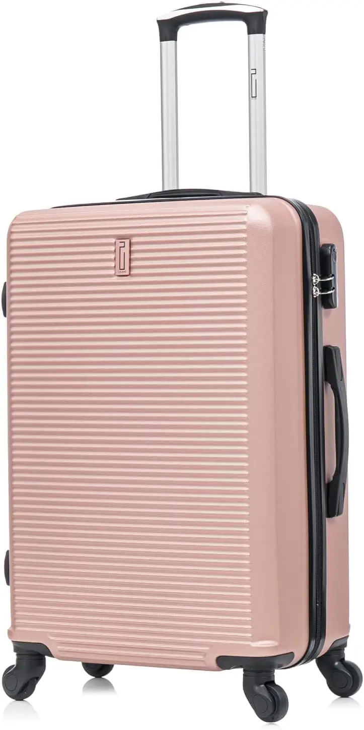 Mala média leve com casca dura de 24 polegadas |   Mala de 24" com rodas |   20kg |   Ouro rosa