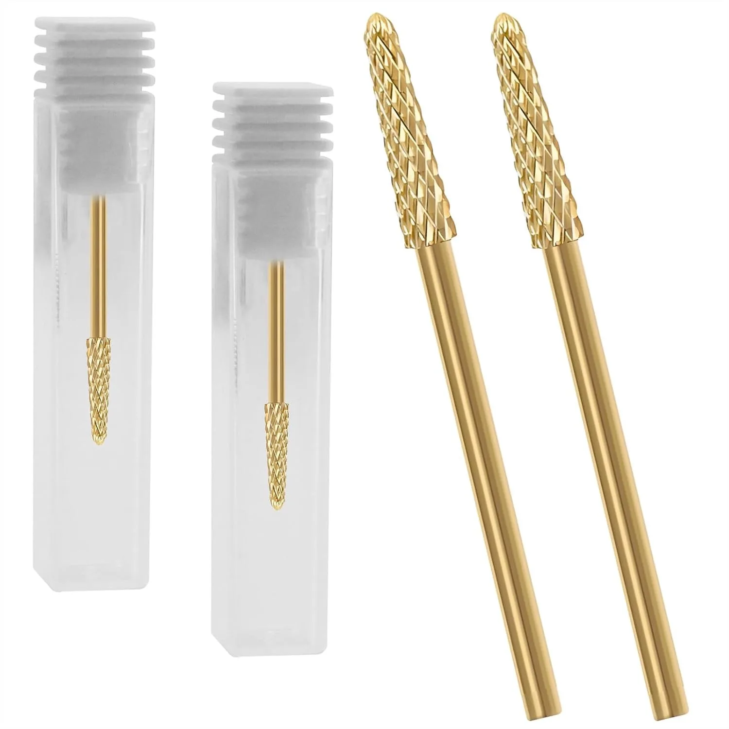 

2Pcs 3/32" Cuticle Drill Bit for Nail Drill, Tungsten Steel Cone Bit Removes Dead Skin & Gel Residue, Low Vibration Manicure