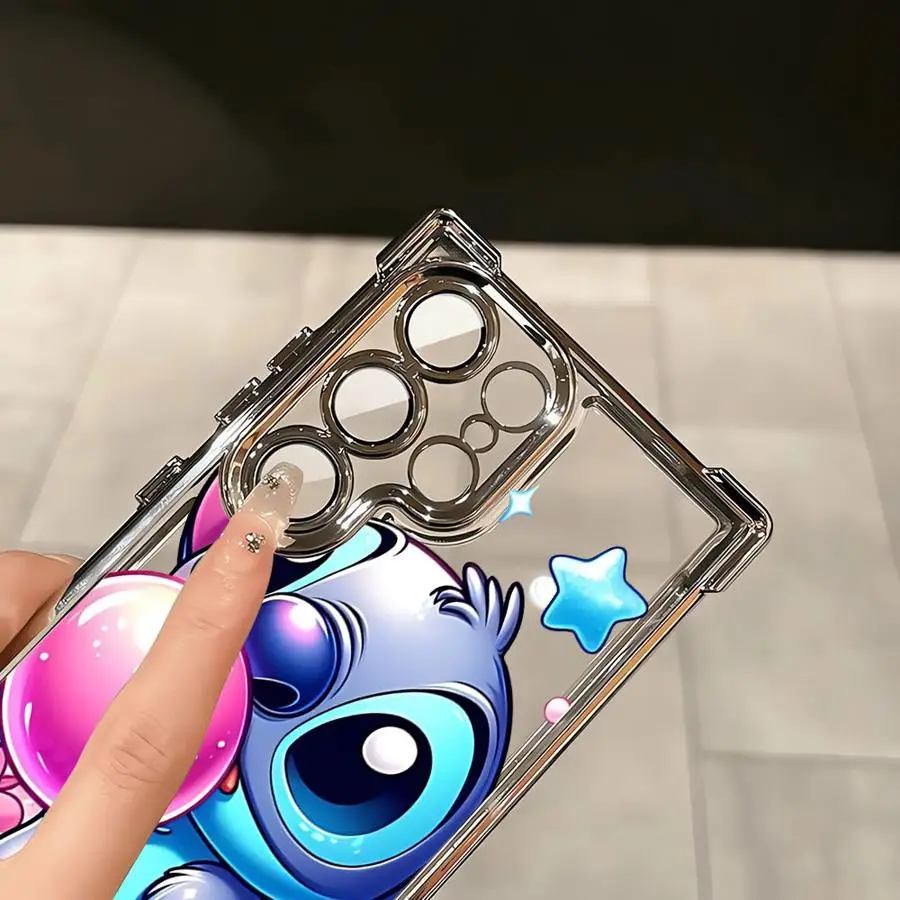 Custodia per telefono Disney Cute Stitch per Samsung Galaxy S24 S25 S21 S20 Plus S23 Ultra S22 FE Cover morbida