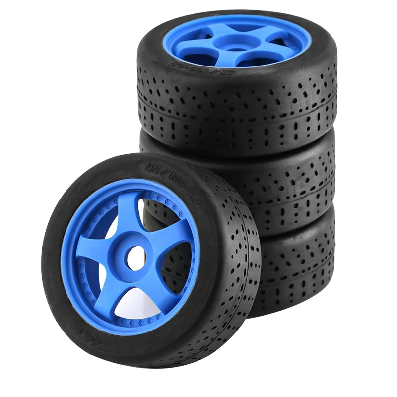 4Pcs Plastic Wheel Rubber Tire For ARRMA 1/7 INFRACTION 6S F1 LIMITLESS RC Car