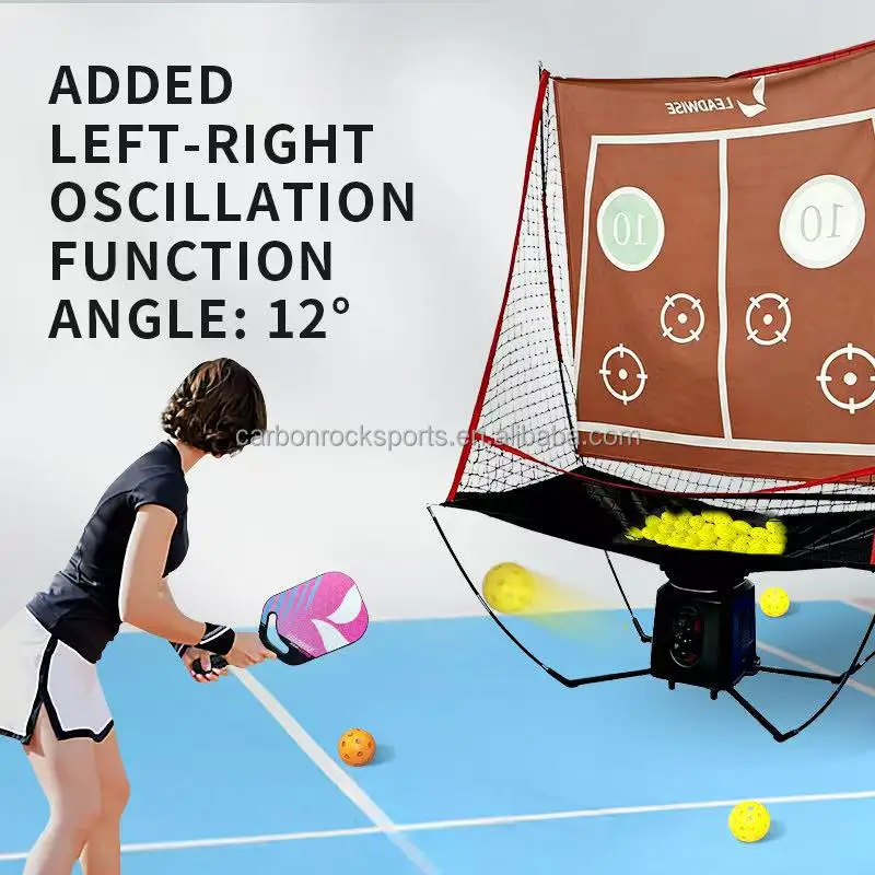 Pickleball Service Machine, 2026 Intelligent Automatic Practice Trainer, Portable with Net Bag, Training Equipment