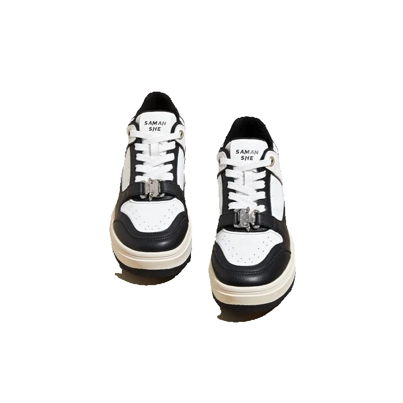 Scarpe da skateboard donna sneakers platform bianche casual_voghion.com