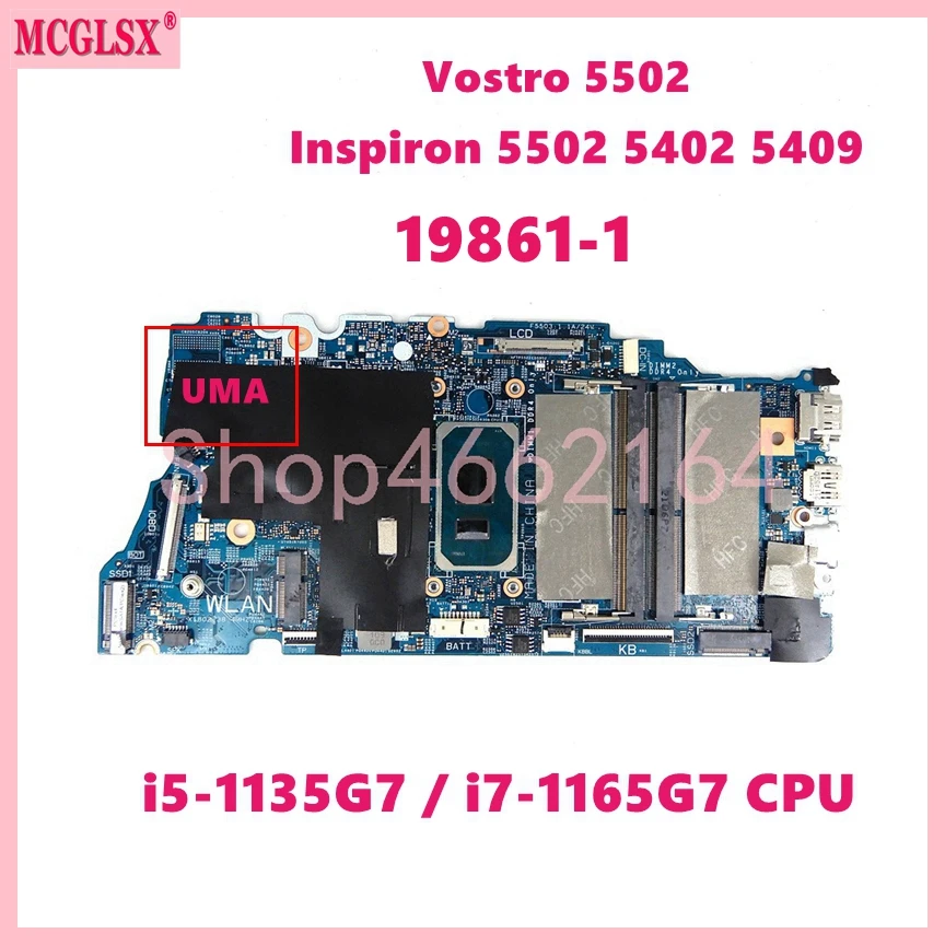 Imagem -02 - Placa-mãe do Portátil para Dell Vostro 5502 Inspiron 198611 I5-1135g7 I7-1165g7 Cpu Uma Mx3302gb Gpu 5502 5402 5409