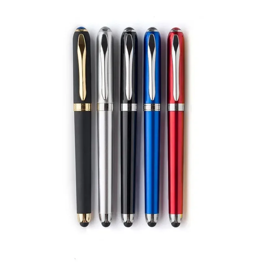 100pcs Free Customized Logo Gel Pen with Stylus Signature Writing Touch Screen Business Multi Function Pen
