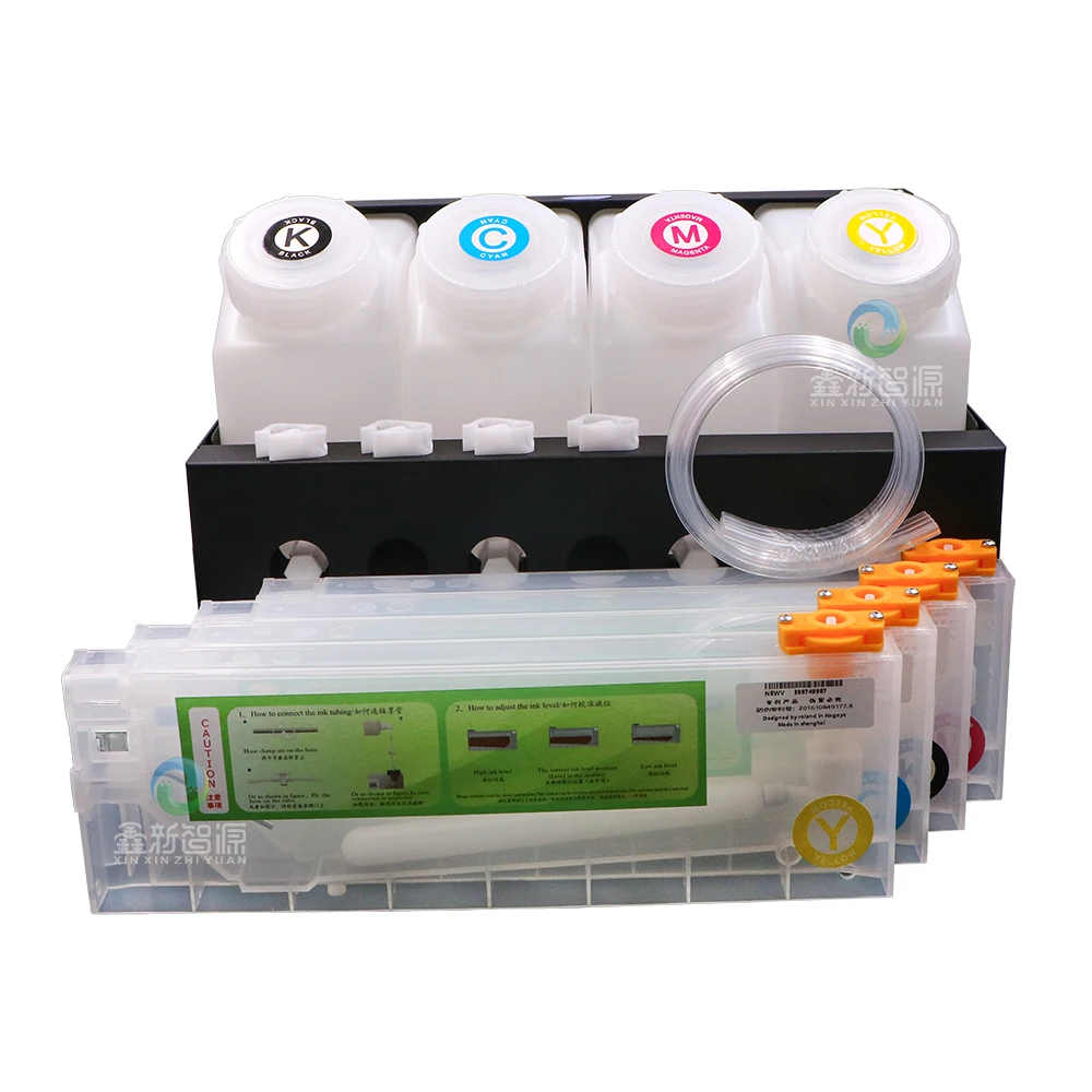 

4 Colors CISS Bulk Ink Cartridge System No Chip for MIMAKI ROLAND MUTOH Printer 1.5L Cartridge 220ML Ink Tank