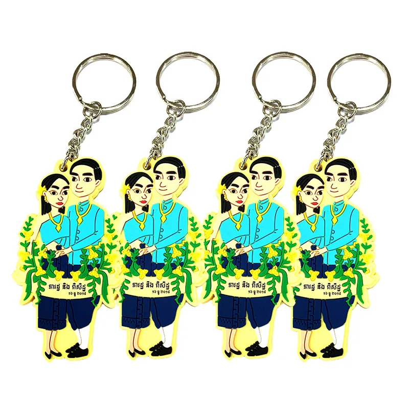 Soft PVC Keychain for Girls, PVC Keychain, Plastic Keychain, Customized Design Rubber Keyring, Low Price, Eco-Friendly