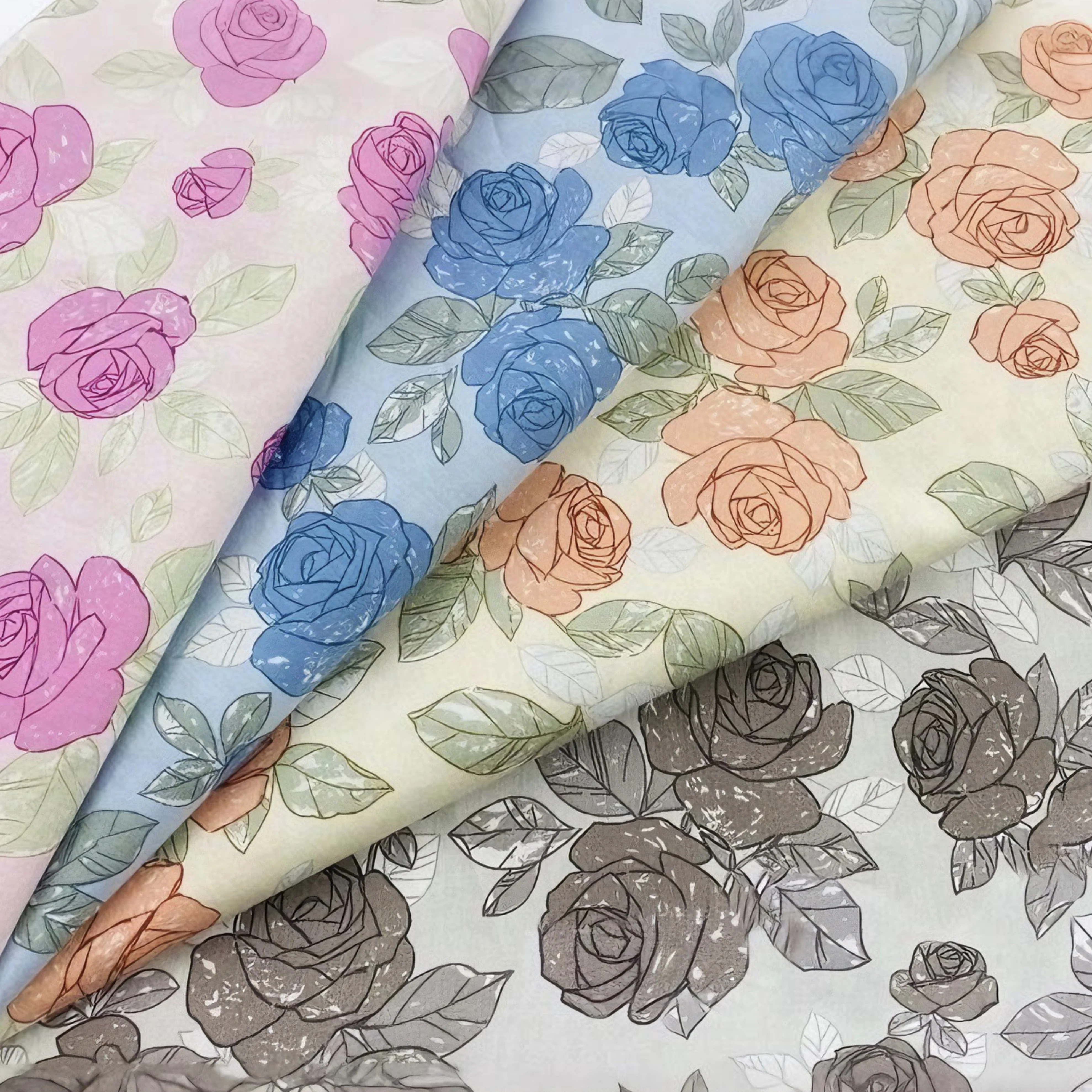 

Мягкая ткань из 100% хлопка с принтом розы для одежды своими руками, домашнего декора и поделок