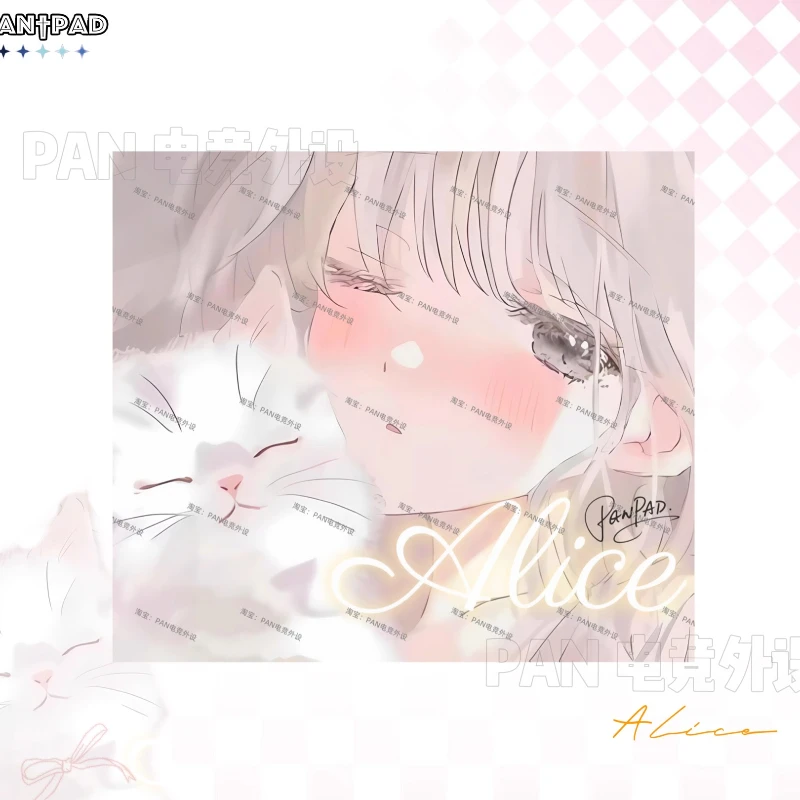 

Милый аниме коврик для мыши из закаленного стекла на заказ, нежный нескользящий стабильный 350x300 мм FPS электронная игра для настольного коврика, домашний коврик