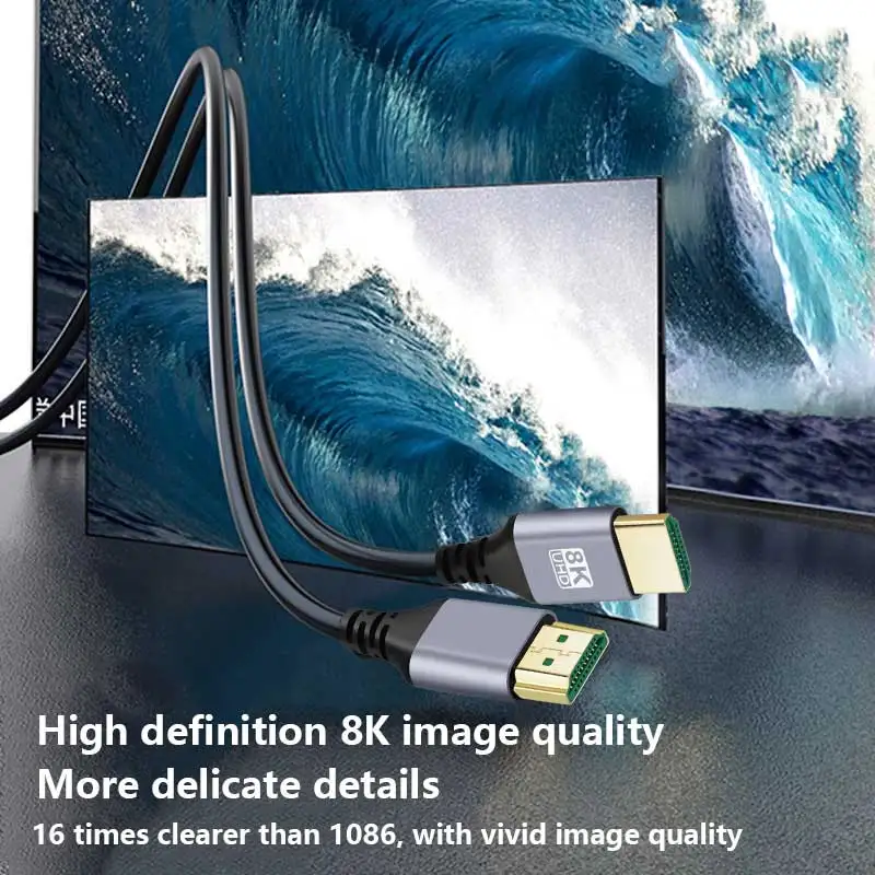 8K HDMI Cable 0.5M 1M 1.5M 2M 3M 5M High Quality Ultra HD HD TV Laptop Projector PS4 PS5