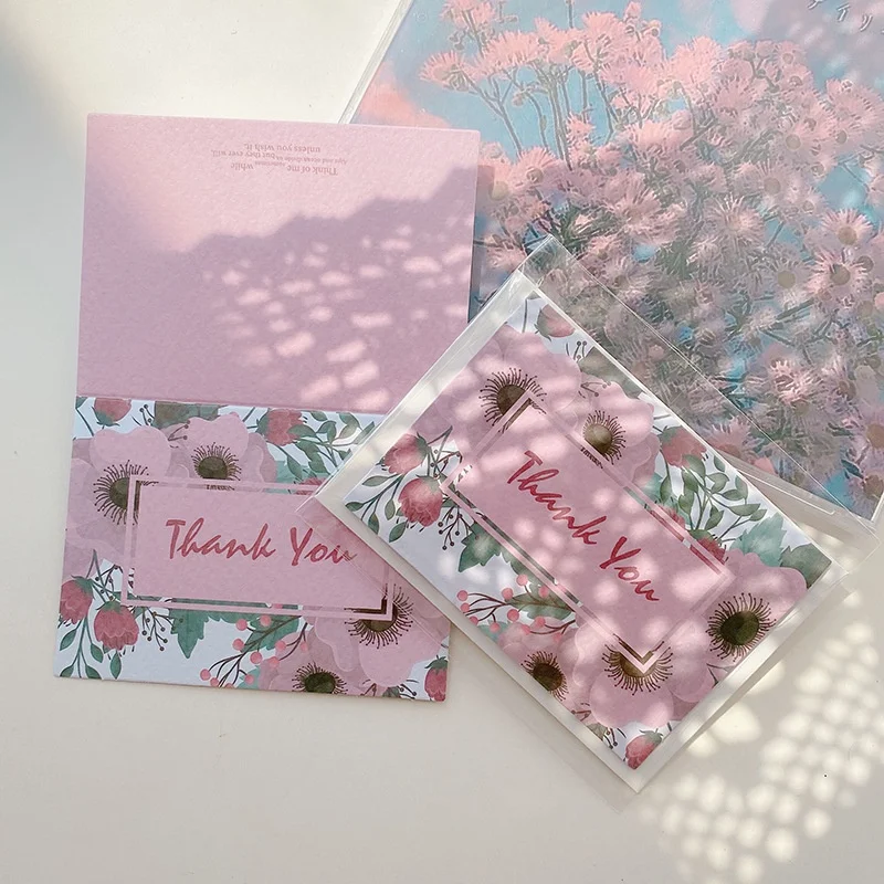 

10pcs Literary Retro Mother's Day Birthday Blessing Broken Flower Greeting Card Envelope Sticker Couple Statement Card