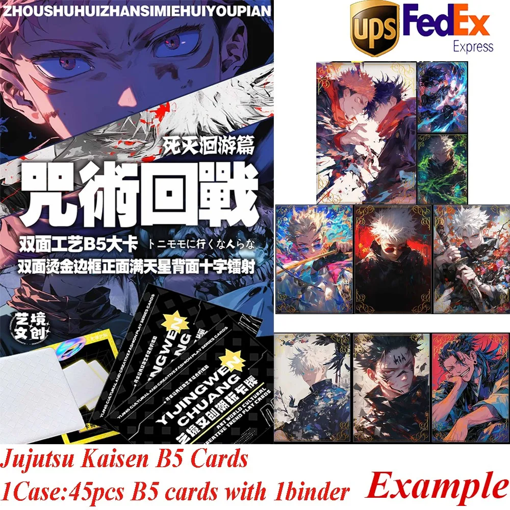 New Yijing Jujutsu Kaisen Shibuya Incident Arc B5 Collection Cards Anime Gojo Satoru Fushiguro Megumi Itadori Game Cards Toy