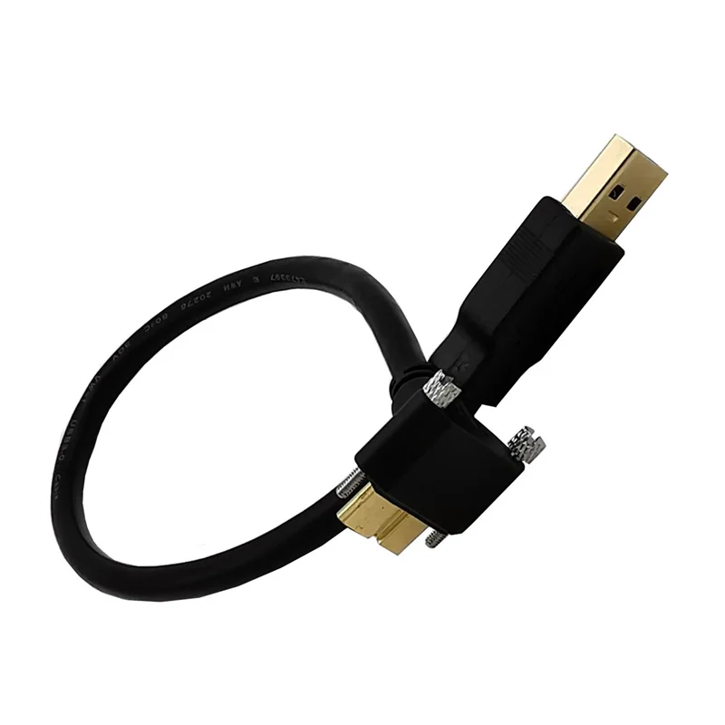 Industrial Camera 90 degree UP/Down Angular Micro B USB 3.0 Screw mounting to USB3.0 Type A connector data cable 0.3m-5m