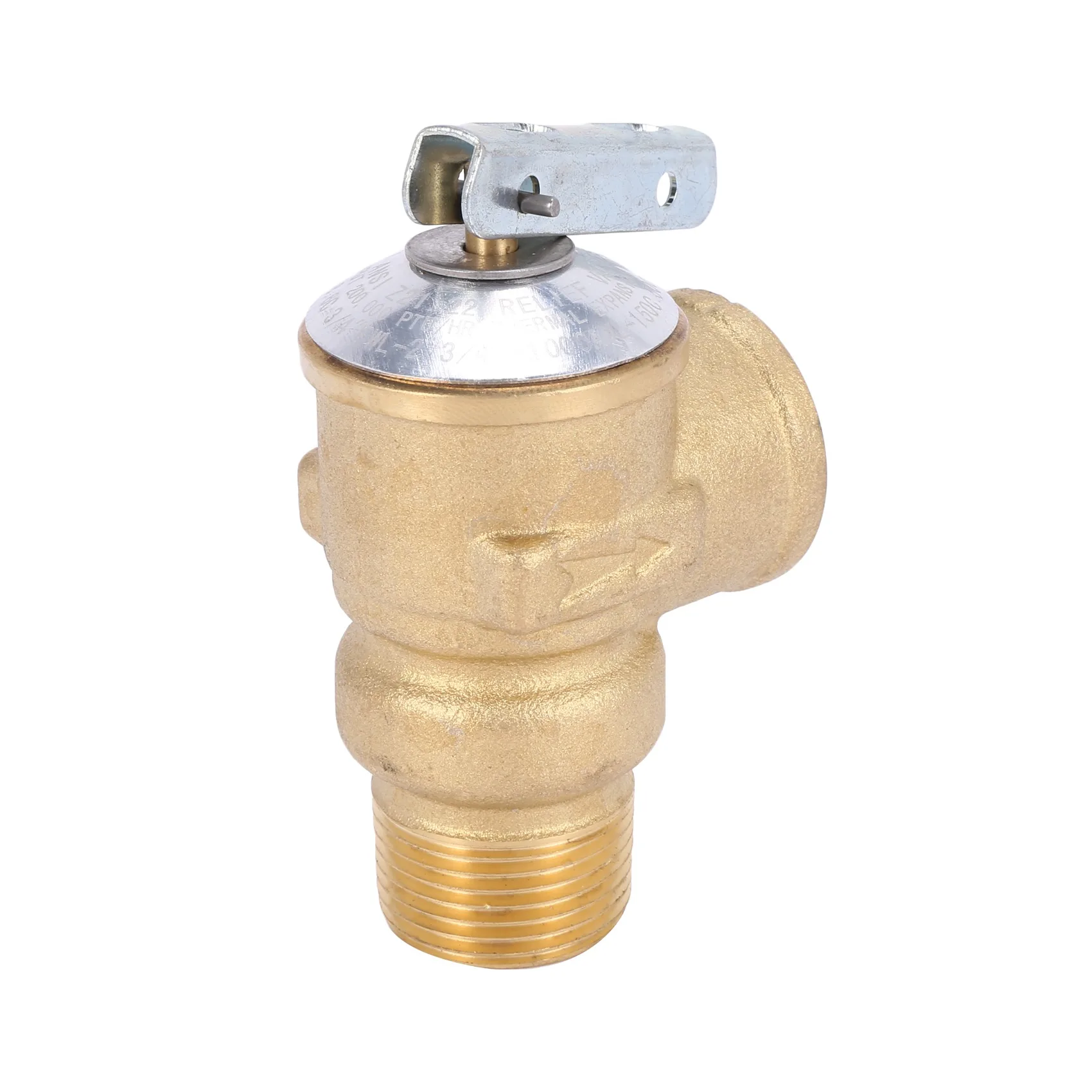 3/4 inch NPT American Standard Lead-Free Water Heater Safety Valve 150 Psi Brass Pressure Relief Valve