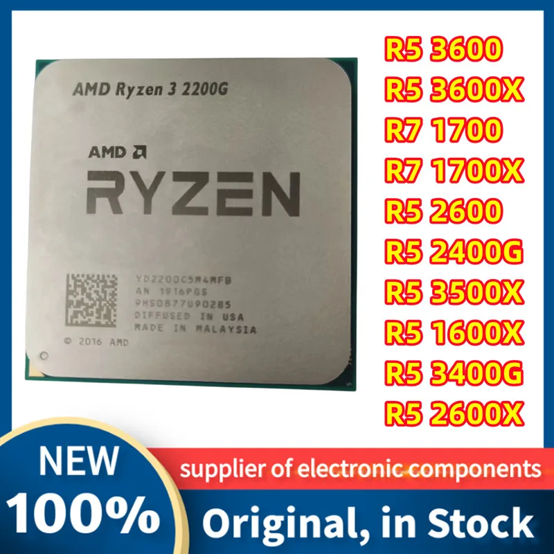 R3 1200 1300X R3 2200G R3 3100 R3 3200G R5 1400 3600X R5 1500 1600X R5 2400G R5 2600X R5 3400G R5 3500X R7 1700X R7 3700X 200GE