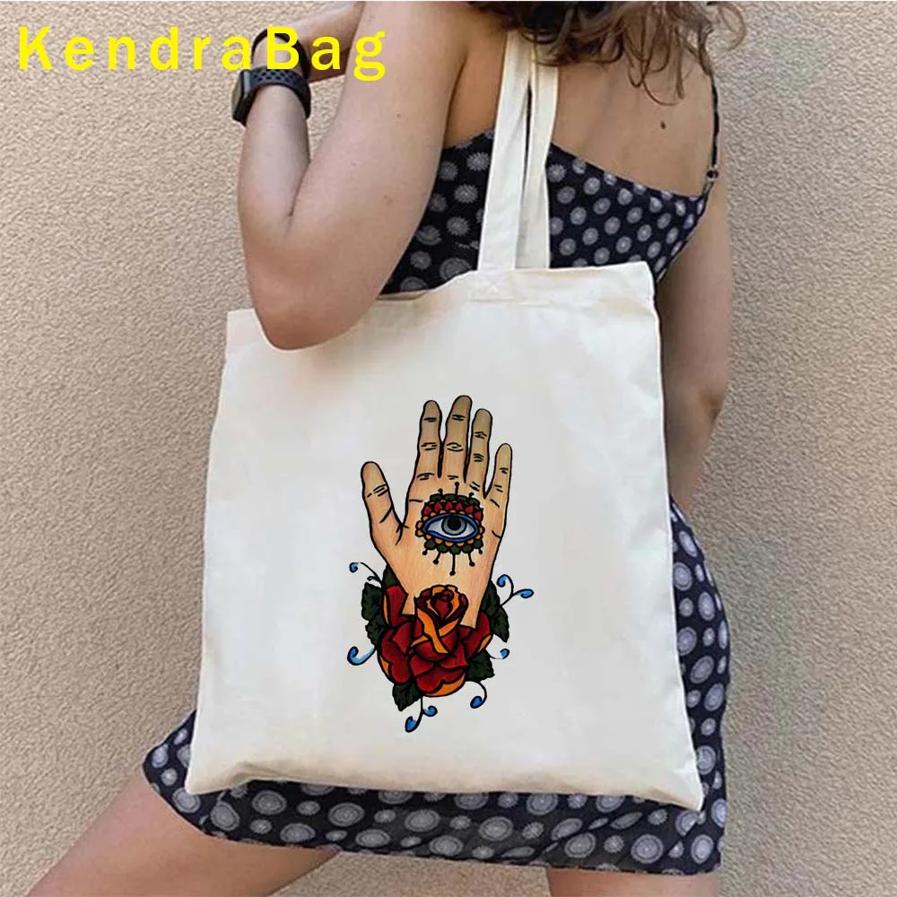 Turkish Nazar GREECE Blue Evil Eye Amulet Protection Greek Mandala Cute Gifts Canvas Shopping Totes Bag Shoulder Cotton Handbags